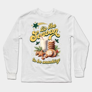 Tis The Season Vintage Christmas Cookies Baking Long Sleeve T-Shirt